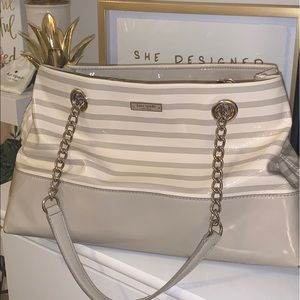Kate Spade Patent Leather Stripe Tote